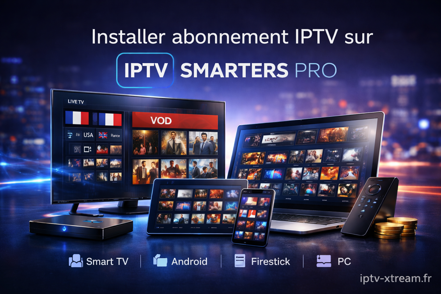 Installer abonnement IPTV sur IPTV Smarters Pro : guide complet 2026 étape par étape (Smart TV, Android, iPhone, Firestick, PC)